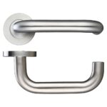 Zoo Hardware ZPS RTD Lever On Round Rose, Satin Stainless Steel - ZPS030SS (sold in pairs)