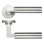 Zoo Hardware ZPS Orion Lever On Round Rose, Satin Stainless Steel - ZPS110SS (sold in pairs)