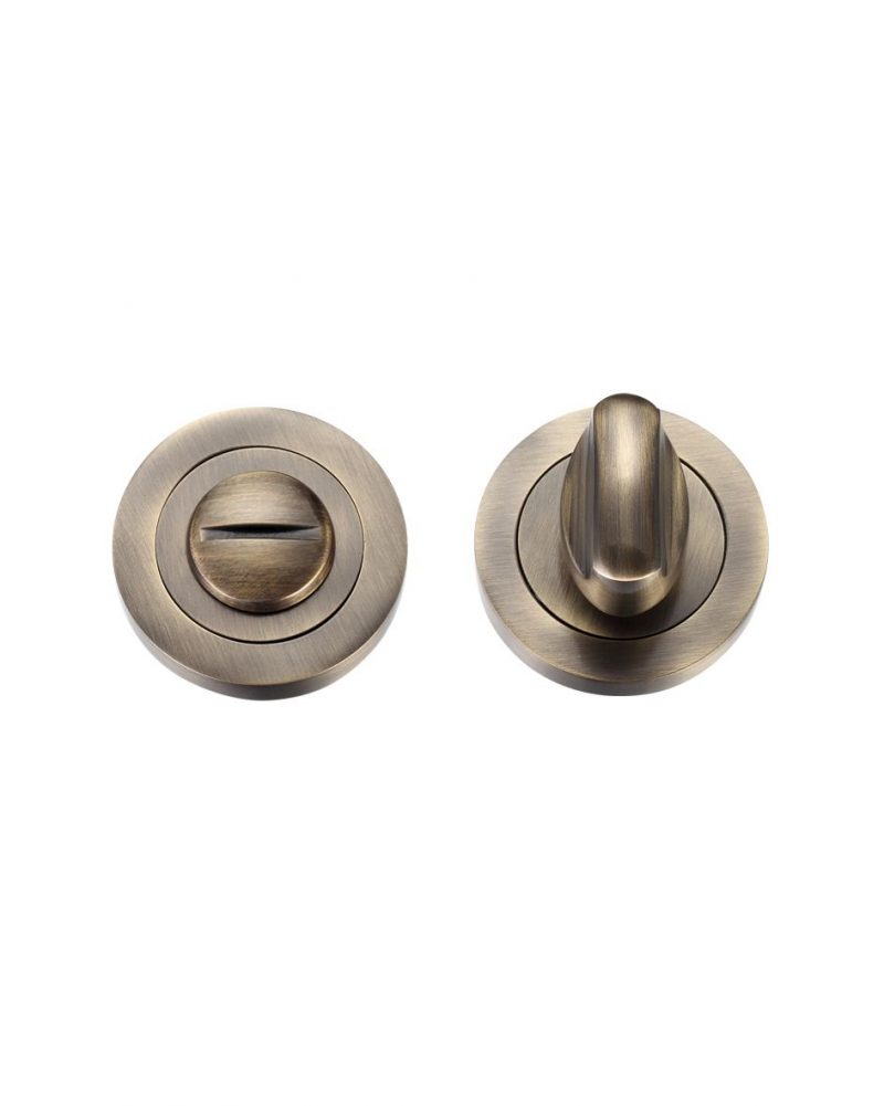 Zoo Hardware Stanza Bathroom Turn & Release, Florentine Bronze - ZPZ004FB - Image 1