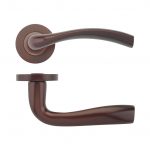 Zoo Hardware Stanza Siena Lever On Round Rose, Etna Bronze (sold in pairs) - ZPZ050-ETB