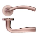 Zoo Hardware Stanza Siena Lever On Round Rose, Tuscan Rose Gold - ZPZ050-TRG (sold in pairs)