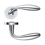 Zoo Hardware Stanza Verona Lever On Round Rose, Polished Chrome - ZPZ060CP (sold in pairs)
