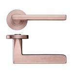 Zoo Hardware Stanza Venice Lever On Round Rose, Tuscan Rose Gold - ZPZ070-TRG (sold in pairs)
