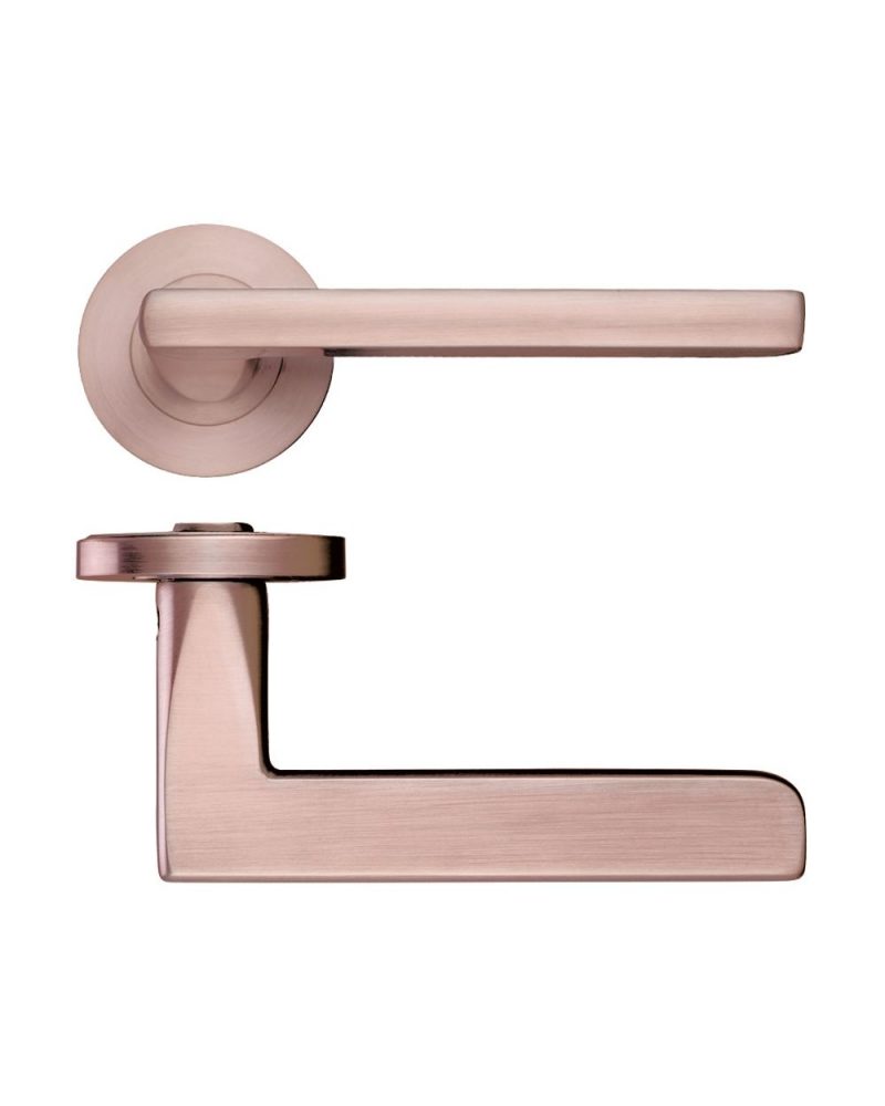 Zoo Hardware Stanza Venice Lever On Round Rose, Tuscan Rose Gold - ZPZ070-TRG (sold in pairs) - Image 1