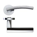 Zoo Hardware Stanza Amalfi Lever On Round Rose, Polished Chrome - ZPZ080CP (sold in pairs)