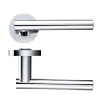 Zoo Hardware Stanza Lucca Lever On Round Rose, Polished Chrome - ZPZ090CP (sold in pairs)
