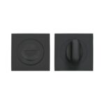 Zoo Hardware Stanza Square Bathroom Turn & Release, Oscuro Matt Black - ZPZSQ004-OMB