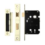Zoo Hardware 3 Lever Contract Sash Lock (64mm OR 76mm), PVD Stainless Brass - ZSC364PVD