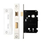Zoo Hardware 3 Lever Contract Sash Lock (64mm OR 76mm), Polished Stainless Steel - ZSC364PS