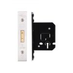 Zoo Hardware 3 Lever Dead Lock (67.5mm OR 79.5mm), Satin Stainless Steel - ZUKD364SS
