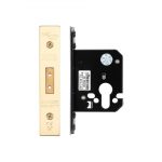 Zoo Hardware Euro Dead Lock (67.5mm OR 79.5mm), PVD Stainless Brass - ZUKD64EPPVD