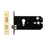 Zoo Hardware Euro Horizontal Lock (152mm), PVD Stainless Brass - ZUKH152EPPVD