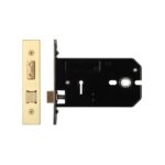 Zoo Hardware 3 Lever Horizontal Lock (127mm OR 152mm), PVD Stainless Brass - ZUKH3127PVD