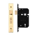 Zoo Hardware 5 Lever Sash Lock (67.5mm OR 79.5mm), PVD Stainless Brass - ZUKS564PVD