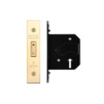 Zoo Hardware 3 Lever UK Replacement Dead Lock (65.5mm OR 78mm), PVD Stainless Brass - ZURD364PVD