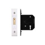 Zoo Hardware 3 Lever UK Replacement Dead Lock (65.5mm OR 78mm), Satin Stainless Steel - ZURD364SS