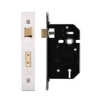 Zoo Hardware 3 Lever UK Replacement Sash Lock (65.5mm OR 78mm), Satin Stainless Steel - ZURS364SS