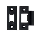 Zoo Hardware Face Plate And Strike Plate Accessory Pack, Powder Coated Black - ZLAP01PCB