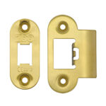 Zoo Hardware Radius Edge Face Plate And Strike Plate Accessory Pack, PVD Satin Brass - ZLAP01R-PVDSB