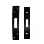 Zoo Hardware Face Plate And Strike Plate Accessory Pack, Powder Coated Black - ZLAP11BPCB