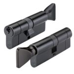 Zoo Hardware Vier Precision Euro Profile Cylinder & Turn (Various Sizes), Black - V5EP60CTBKE