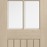 Mexicano Arched Square Top Glazed Pre-finished Blonde Oak Internal Door