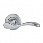 Ironmongery Ariel Satin Chrome Tone Handle Hardware Pack