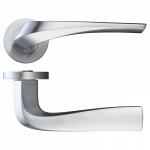 Ironmongery Draco Satin Chrome Tone Privacy Handle Hardware Pack