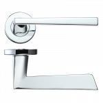 Ironmongery Lyra Polished Chrome Tone Handle Hardware Pack