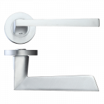 Ironmongery Lyra Satin Chrome Tone Privacy Handle Hardware Pack