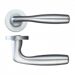 Ironmongery Norma Satin Chrome Tone Privacy Handle Hardware Pack