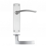 Ironmongery Oxford Satin Chrome Tone Privacy Handle Pack