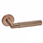 Ironmongery Zurich Satin Copper Tone Handle Hardware Privacy Pack