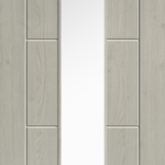 Laminate Ladder Glazed Pre-finished Light Grey Internal Door