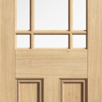 Downham Glazed Unfinished Oak Internal Door