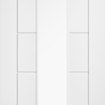 Laminate Linear Glazed Pre-finished White Internal Door