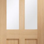 Malton Shaker Internal Oak Door with Clear Glass