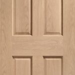 Internal Oak Victorian 4 Panel Unfinished Door