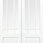 Downham 9L Glazed Primed White Internal Door