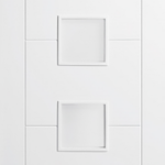 White Vancouver Glazed 4L Frosted Internal Door