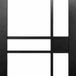 Black Primed Naples Clear Glazed Internal Door