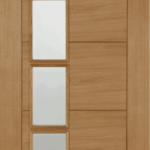 Oak ISEO Offset 4 Light Glazed Quarter Cut Prefinished Internal Fire Door