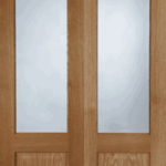 Oak Chiswick Glazed Rebated (RHPO) Pair Prefinished Internal Door