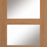 Oak Contemporary 4 Light Glazed Unfinished Internal Door