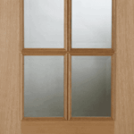 Oak IRIS 6 Light Glazed Raised Mould Unfinished Internal Door