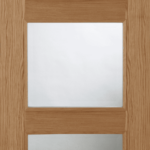 Oak Madrid 3 Light Glazed Raised Mould Prefinished Internal Door