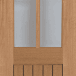 Oak Mexicano 4 Light Glazed Unfinished Internal Door