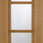 Oak Mirage 3 Light Glazed Semi Solid Prefinished Internal Door