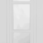 White Primed Capri 3 Light Clear Glazed Internal Door