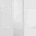 White Primed Orta 1 Light Clear Glazed Internal Door